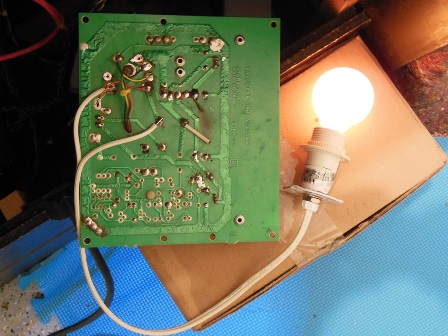 Amplifone HV with light bulb load