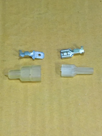 Covered spade connectors