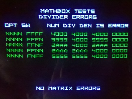 Divider errors, in cab