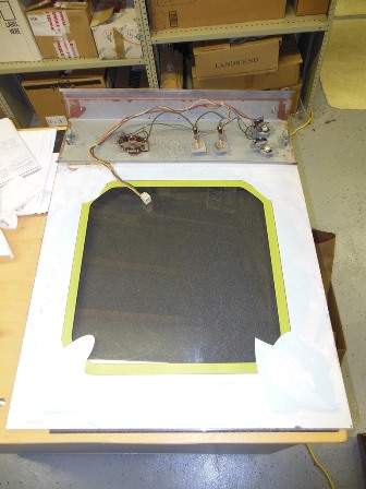 Monitor bezel on the bench