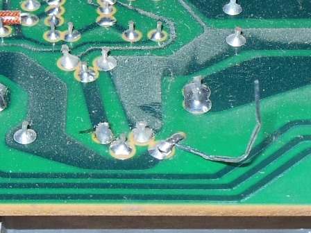 Cracked solder joint