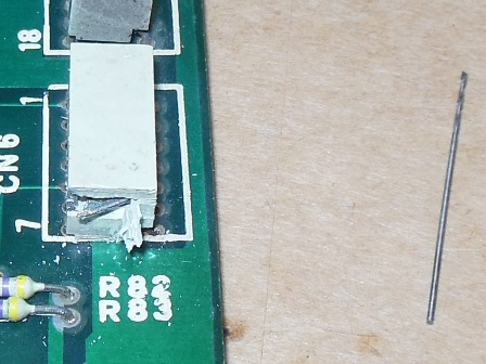 Astro Wars PCB monitor connector, open