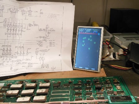 Zaccaria Astro Wars PCB with graphics issues