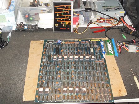 Falcon Crazy Kong game PCB on the bench