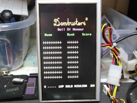 Dambusters game PCB zero clear score