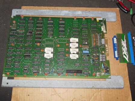 Rock-ola Eyes game PCB on the bench