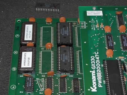 Hyper Sports PCB EPROM replacement