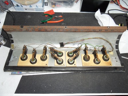 Switches and mounts labelled for later