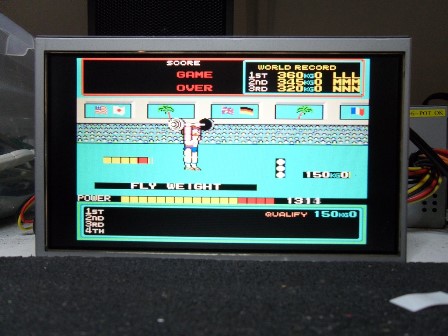Hyper Sports PCB, bad weight lifting graphics