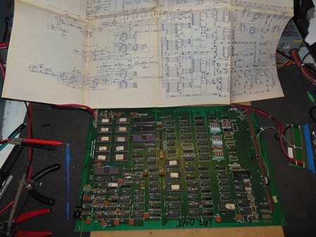 Midway Lazarian main PCB on the bench