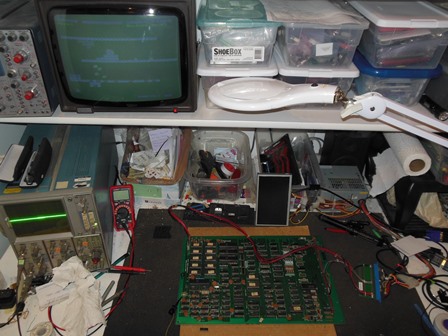 Midway Lazarian main PCB on the bench