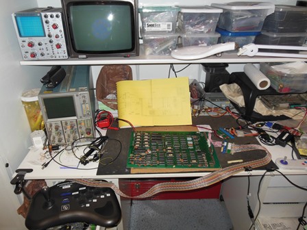 Midway Lazarian main PCB on the bench