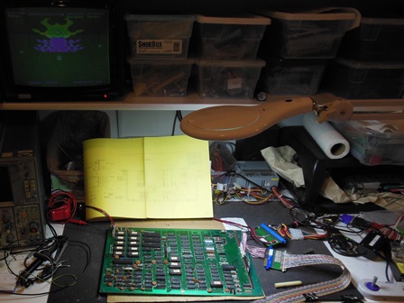 Midway Lazarian main PCB on the bench