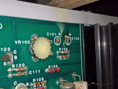 Midway Lazarian power regulator, blown tantalum capacitor
