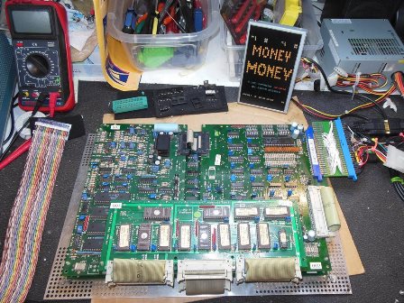 Zaccaria Money Money PCB on the bench