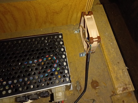 Fan fitted in cabinet