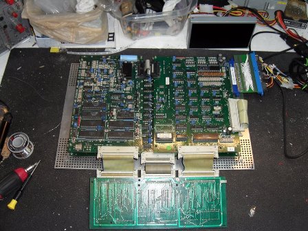 Money Money game PCB on the bench