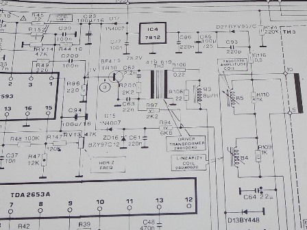 Hantarex MTC-900E line drive schematic