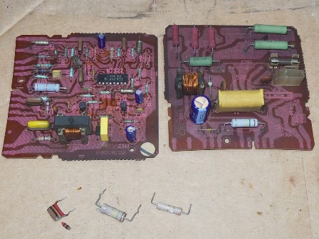 Philips KT-3 A/C input & power supply PCBs, repaired