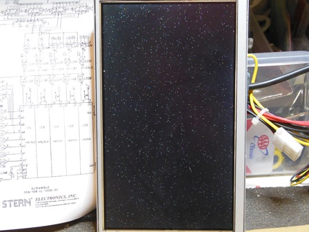 Scramble game PCB, no sync snow