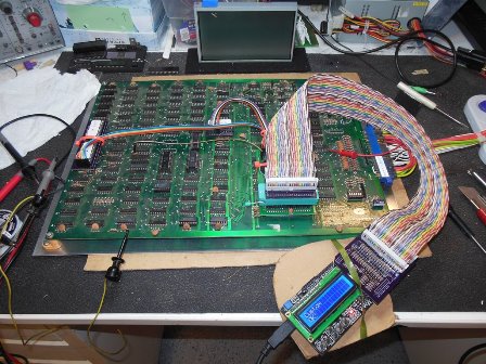 Galaxian multigame on the bench with Arduino ICT