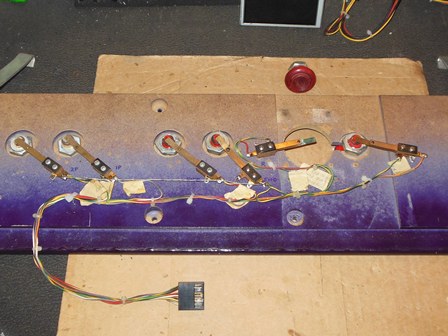 Control panel harness installed
