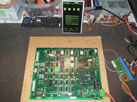 Zaccaria The Invaders PCB on the bench