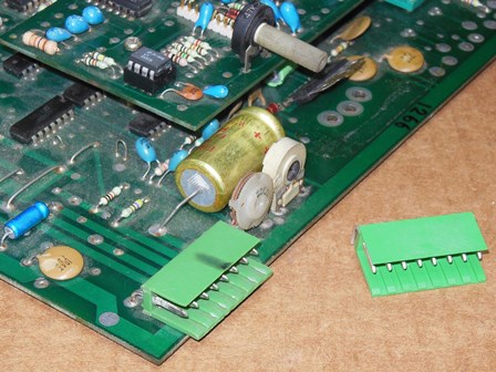 The Invaders game PCB power plug replacement