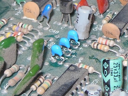 Buck Rogers capacitors C46,C47,C48 - after