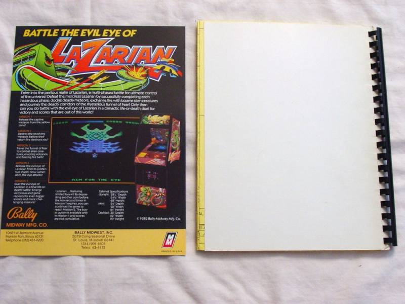 Midway Lazarian flyer & manual
