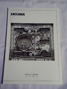 Zaccaria Devil Riders pinball instruction packet