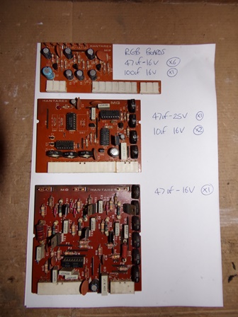 Hantarex MTC-90 monitor daughter PCBs