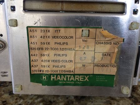 Hantarex MTC900 monitor chassis