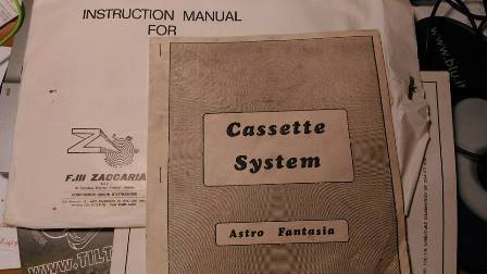 Zaccaria Cassette System Astro Fantasia manual