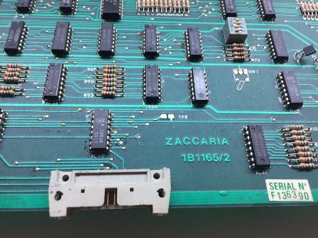 Zaccaria pinball CPU 1B1165 PCB