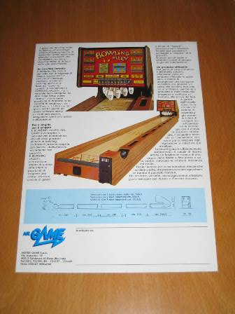 Mr Game Bowling Alley redemption flyer, back