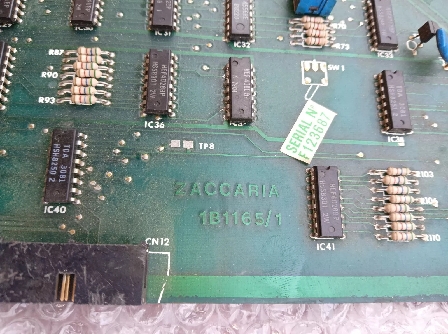 Zaccaria 1B1165/1 pinball CPU PCB