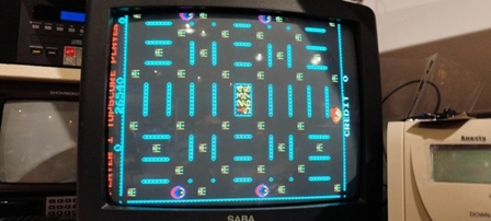 Bootleg Pac-man game PCB converted to Zaccaria Eyes