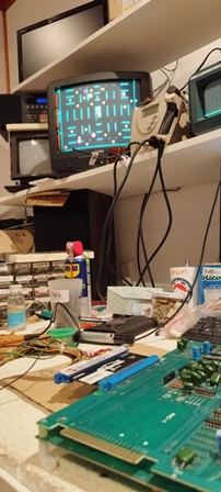 Bootleg Pac-man game PCB converted to Zaccaria Eyes