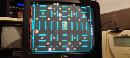 Bootleg Pac-man game PCB converted to Zaccaria Eyes