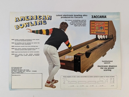 Zaccaria American Bowling flyer