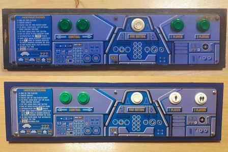 Zaccaria The Invaders control panel overlay restoration