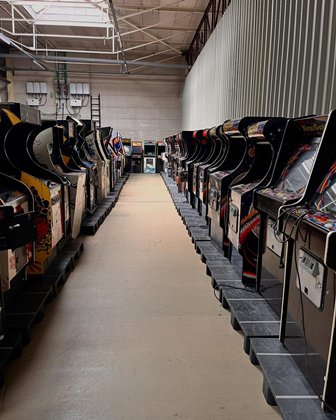 Row of Zaccaria upright arcade games
